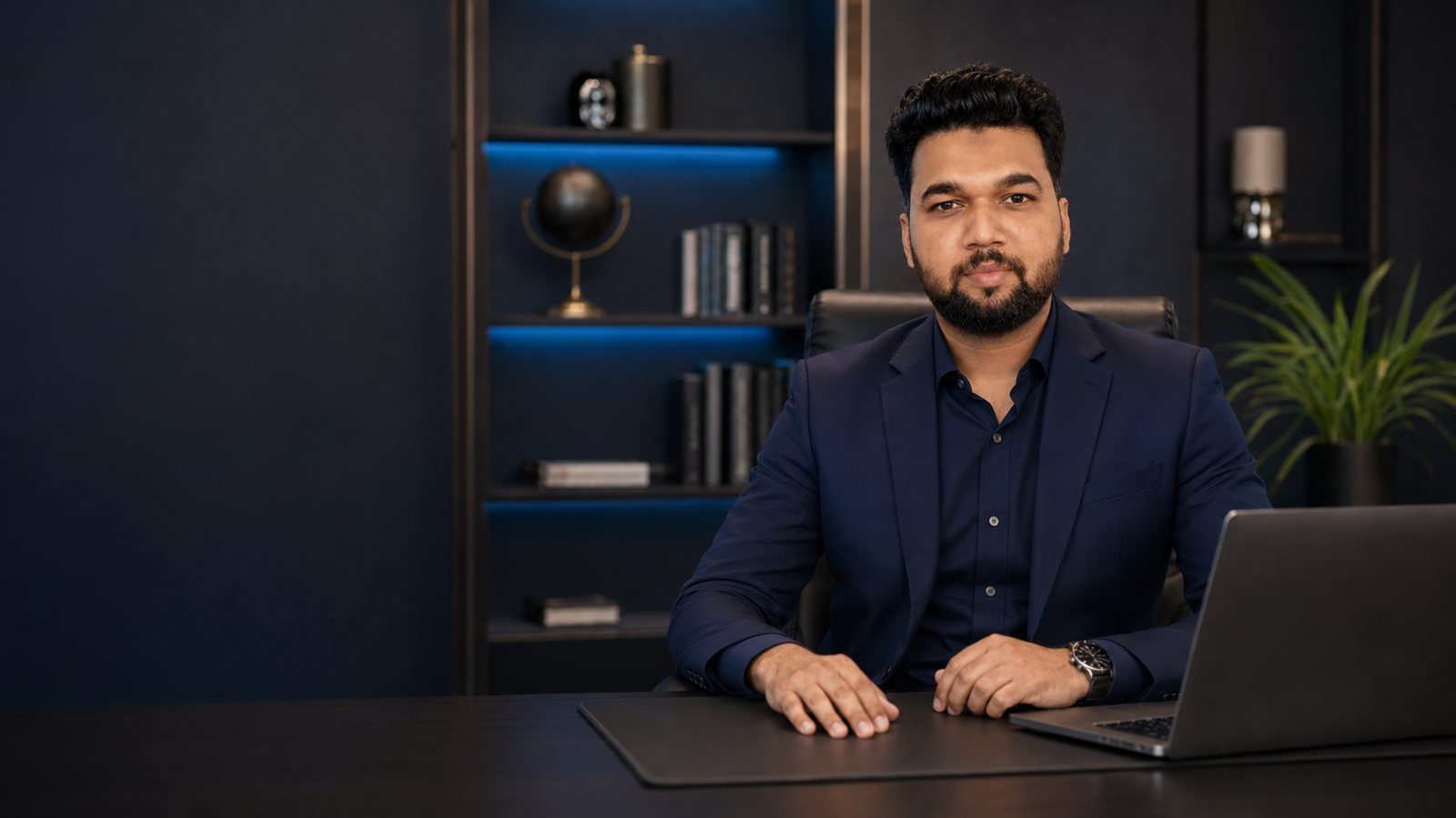 Qamar Abbas at Qamar Digital Ventures LLC desk