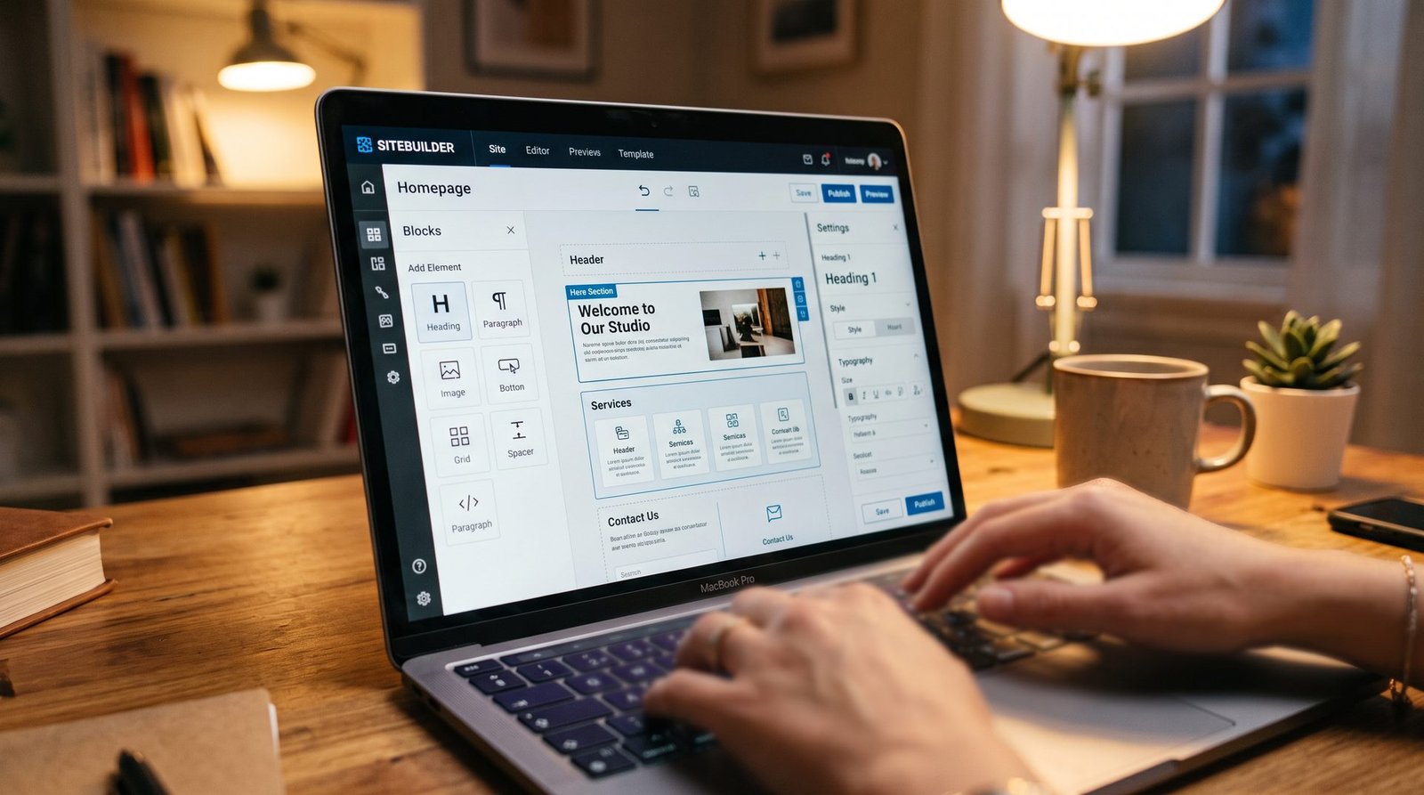 WordPress dashboard open on a laptop screen